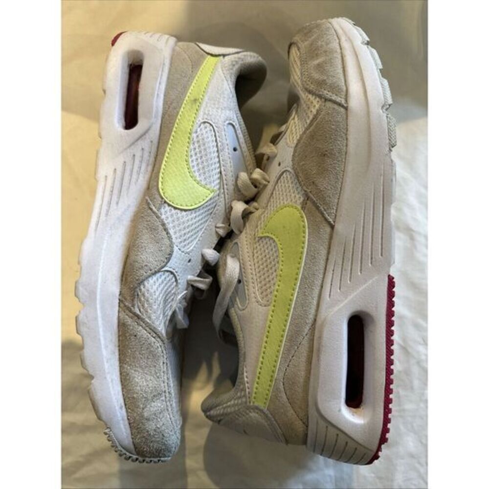 Size 9 Nike Air Max SC Womens Shoe White/Light Lemon/Fireberry/Blue FQ8886-100